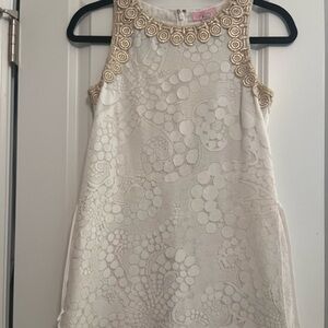 Lilly Pulitzer White and Gold Romper Size 00
